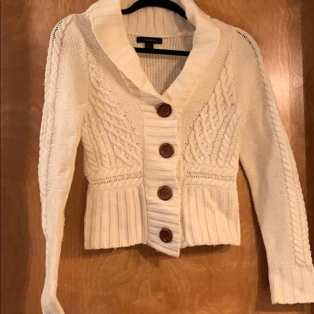 Express big button sweater